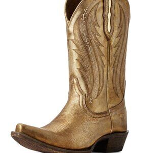 ARIAT LADIES COWBOY BOOTS GOLD "TAILGATE" 9
